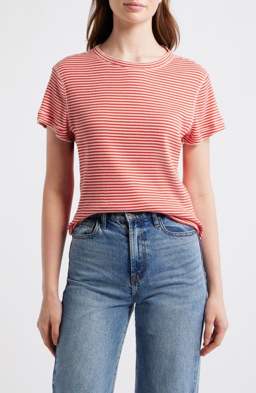 THE GREAT. THE GREAT. The Little Stripe Cotton Blend T-Shirt