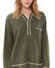 THE GREAT. THE GREAT. The Menswear Tipping Polo Olive - 1