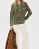 THE GREAT. THE GREAT. The Menswear Tipping Polo Olive - 5
