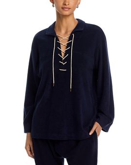 The Great. The Great. The Micro Terry Lace Up Tunic
