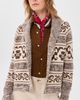 THE GREAT. THE GREAT. The Nordic Flower Lodge Cardigan Marled Chestnut - 2