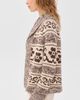 THE GREAT. THE GREAT. The Nordic Flower Lodge Cardigan Marled Chestnut - 4