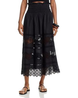 The Great. The Great. The Rosette Crochet Midi Skirt