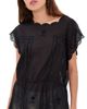 THE GREAT. THE GREAT. The Scalloped Eyelet Tunic Black - 1