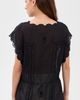 THE GREAT. THE GREAT. The Scalloped Eyelet Tunic Black - 3