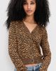 THE GREAT. THE GREAT. The Shrunken V Neck Cardigan Leopard - 2