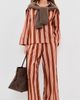 THE GREAT. THE GREAT. The Smocked Sleep Pants Ganache Stripe - 5