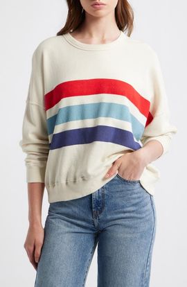 THE GREAT. THE GREAT. The Teammate Stripe Sweatshirt