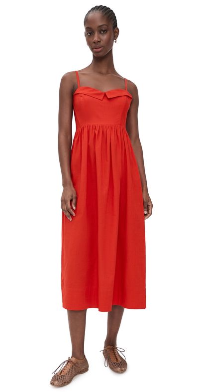 THE GREAT. THE GREAT. The Verse Dress Hot Red