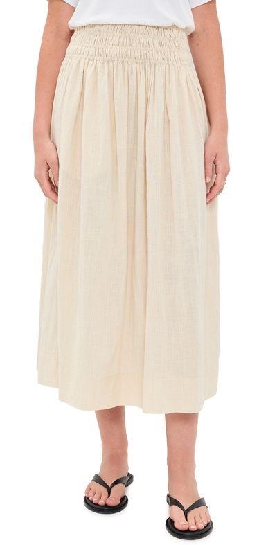 THE GREAT. THE GREAT. The Viola Skirt Natural