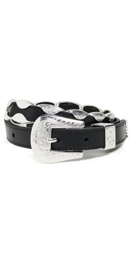 THE GREAT. THE GREAT. The Western Hardware Belt Black with Silver