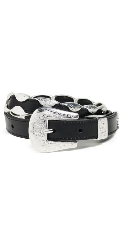 THE GREAT. THE GREAT. The Western Hardware Belt Black with Silver