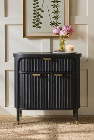 The Isla Collection by Anthropologie The Isla Fluted-Wood Entryway Cabinet