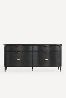 The Isla Collection by Anthropologie The Isla Fluted-Wood Six-Drawer Dresser