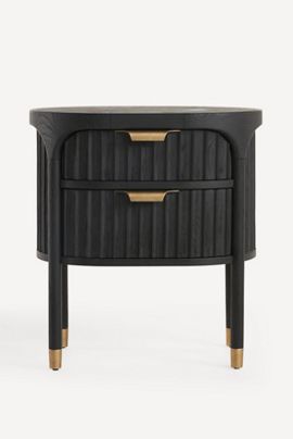 The Isla Collection by Anthropologie The Isla Fluted-Wood Two-Drawer Nightstand
