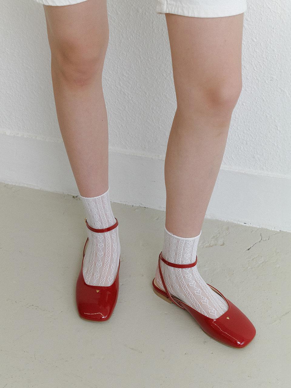 the JOHI Heart Ankle Strap Slingback