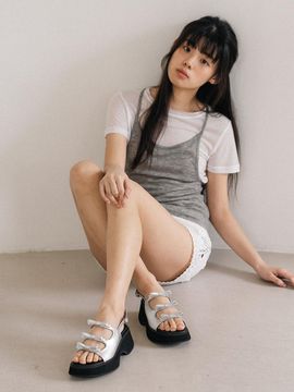 the JOHI Triple Ribbon Platform Slingback_6 Colors