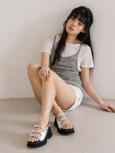 the JOHI Triple Ribbon Platform Slingback_6 Colors