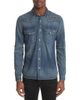 The Kooples The Kooples Distressed Denim Western Shirt - 1