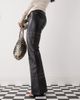 The Kript The Kript low rise leather pants with studs in black - 1
