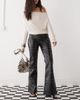 The Kript The Kript low rise leather pants with studs in black - 3