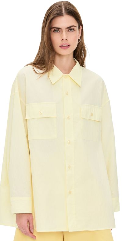 The Latest The Latest Daria Crinkled Effect Shirt Light Yellow