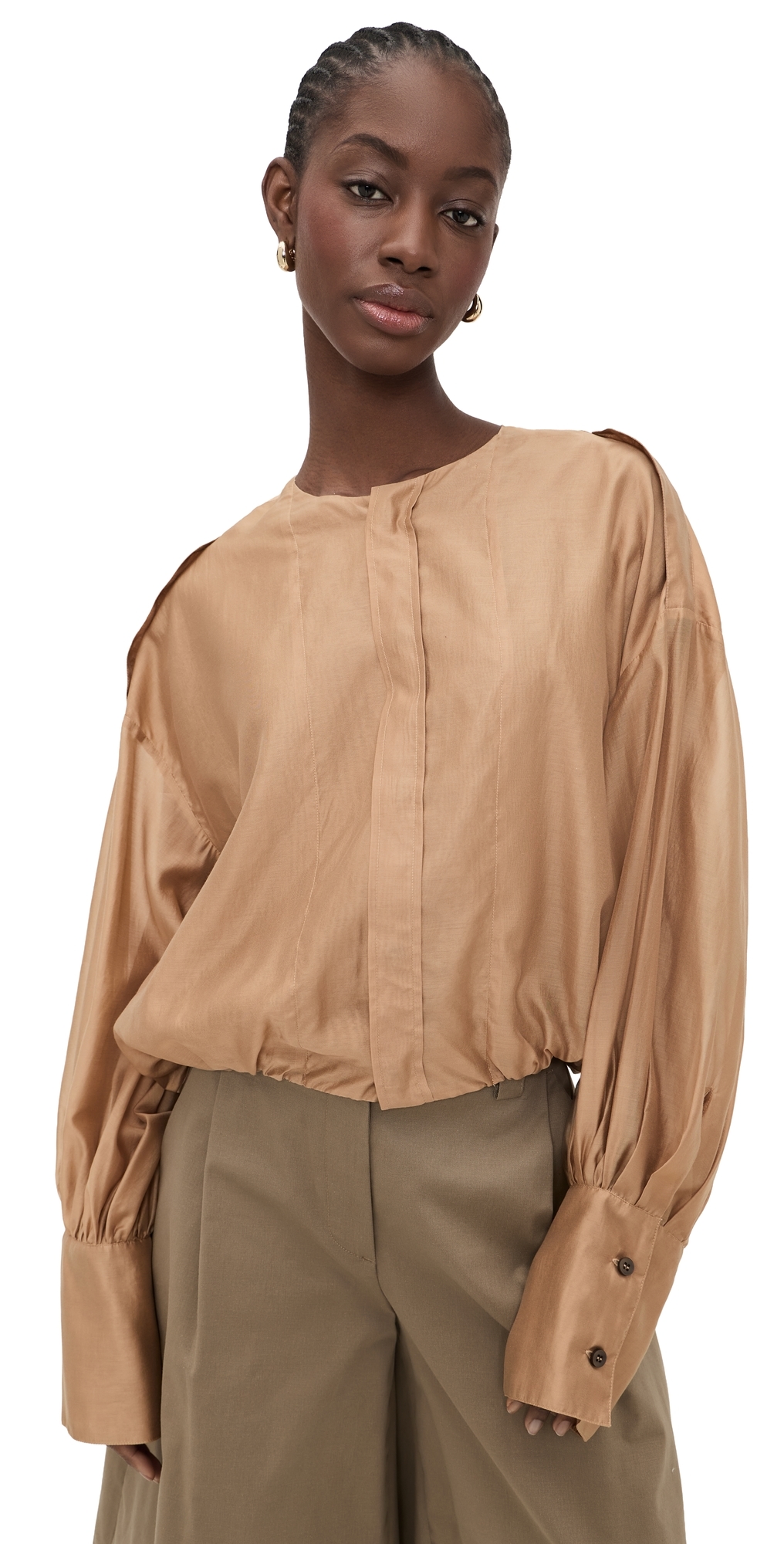 The Latest - Diana Mussola Leggera Shirt Nude