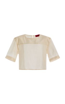 The Latest The Latest Dulce Cropped Muslin Top