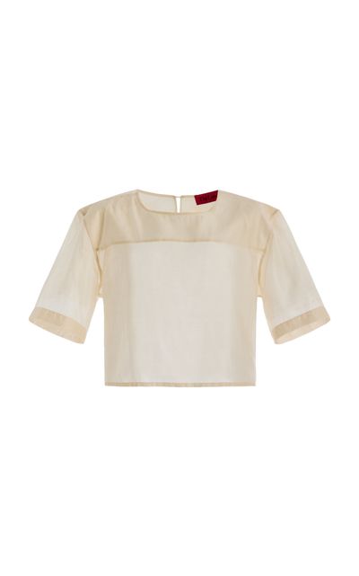 The Latest The Latest Dulce Cropped Muslin Top