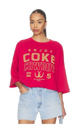 The Laundry Room The Laundry Room Enjoy Coke Cowboy Horseshoe Crop Jumper