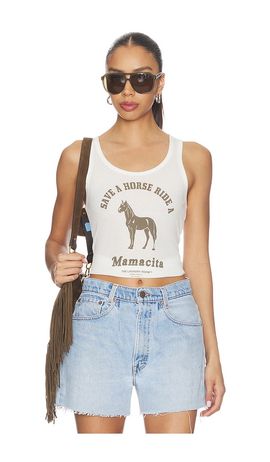 The Laundry Room The Laundry Room Ride A Mamacita Rib Tank Top