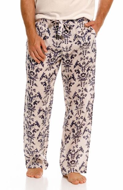 The Lazy Poet The Lazy Poet Drew Tapestry Blue Linen Pajama Pants