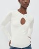 The Line by K The Line by K Demi Long Sleeve Keyhole Top White - 2