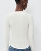 The Line by K The Line by K Demi Long Sleeve Keyhole Top White - 3