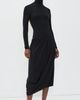 The Line by K The Line by K Jan Open Back Draped Dress Black - 2