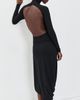 The Line by K The Line by K Jan Open Back Draped Dress Black - 3
