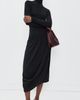 The Line by K The Line by K Jan Open Back Draped Dress Black - 5