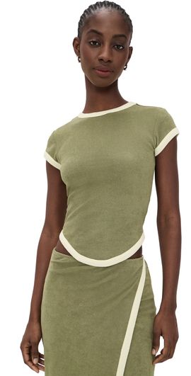 The Line by K The Line by K Lavi Terry Tee Khaki Green