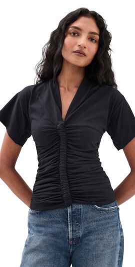 The Line by K The Line by K Penelope Twist Detail T-Shirt Black