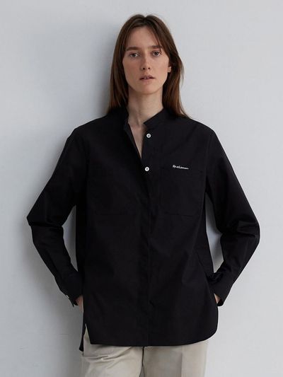The Loom BAND COLLAR SHIRT [BLACK]