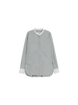 The Loom Band Collar Stripe Shirt [Green]