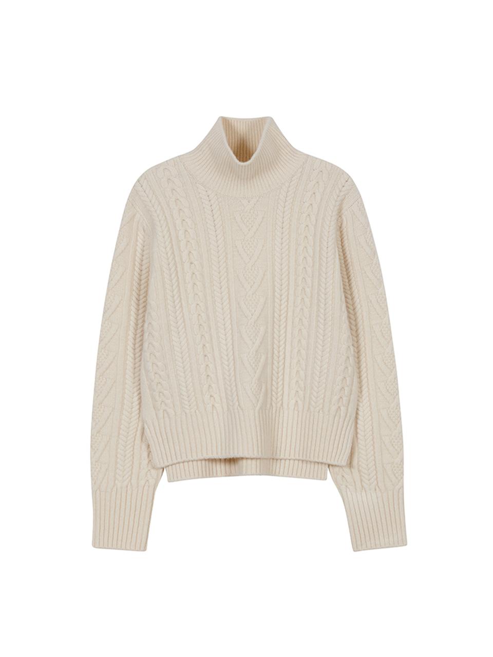The Loom CABLE TURTLE NECK SWEATER [IVORY]