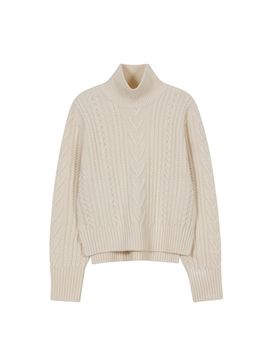 The Loom CABLE TURTLE NECK SWEATER [IVORY]