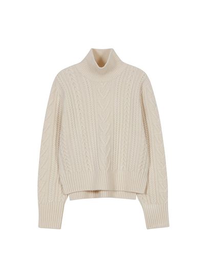 The Loom CABLE TURTLE NECK SWEATER [IVORY]