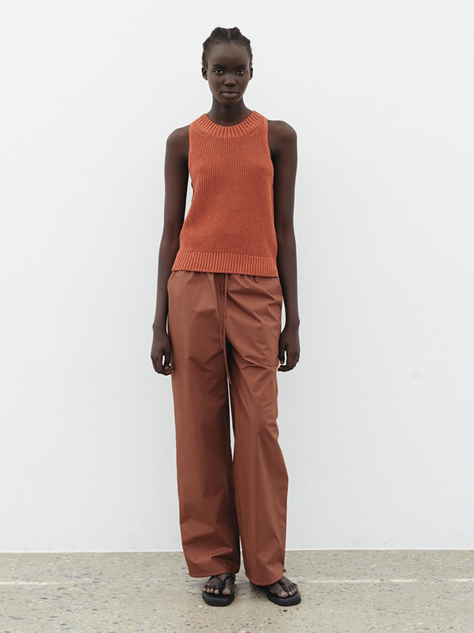 The Loom COTTON DRAWSTRING PANTS [RED BEAN]