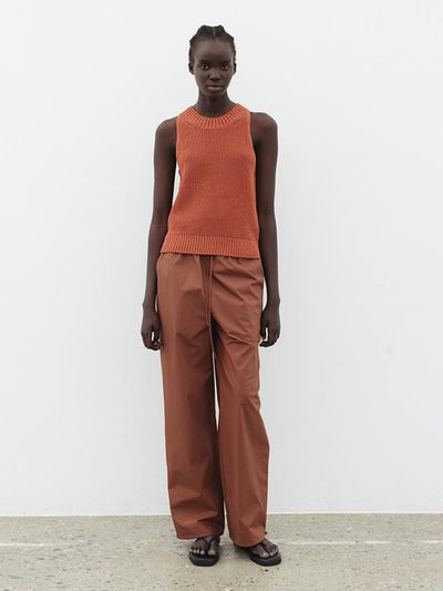 The Loom COTTON DRAWSTRING PANTS [RED BEAN]
