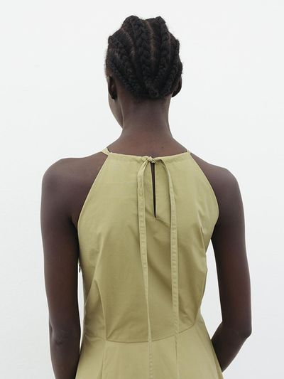 The Loom COTTON HALTER DRESS [KHAKI]