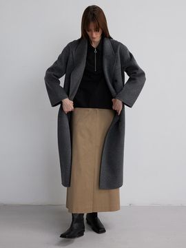 The Loom COTTON MAXI SKIRT [BEIGE]