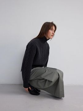 The Loom COTTON MAXI SKIRT [KHAKI]