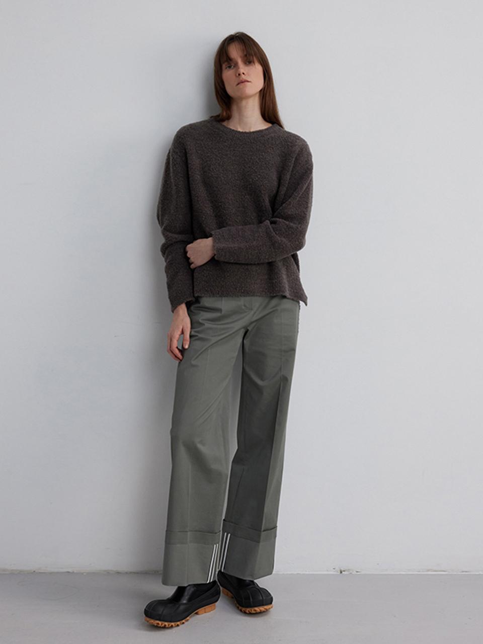 The Loom COTTON ROLL UP PANTS [KHAKI]